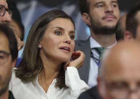 Queen Letizia visits basketball game in Madrid