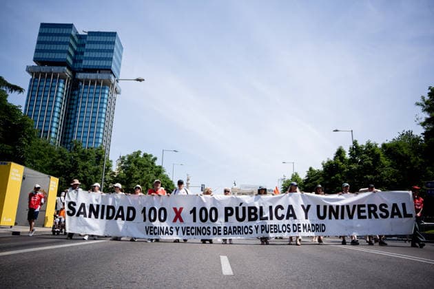 Spain, protests against health policy in Madrid