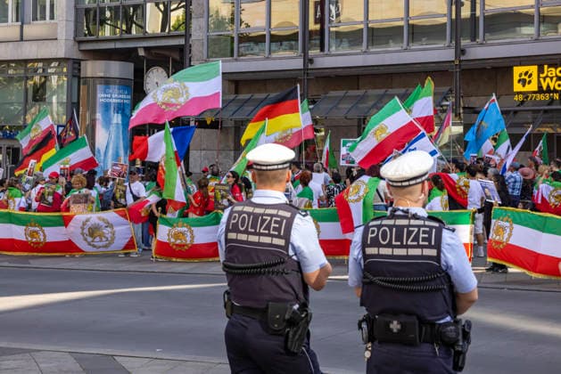 Baden-Württemberg, Demonstration in solidarity with people in Iran in Stuttgart