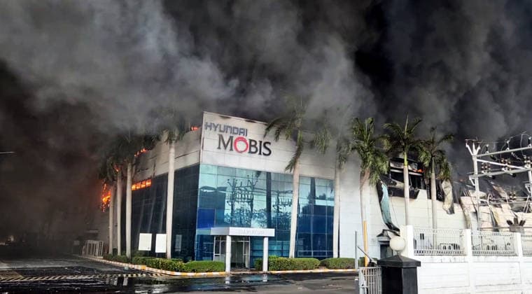 India, fire at Hyundai Mobis factory in Kanchipuram