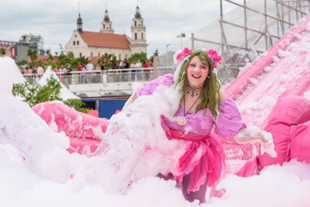 Lithuania, Pink Soup Festival for Lithuanian beetroot soup in Vilnius
