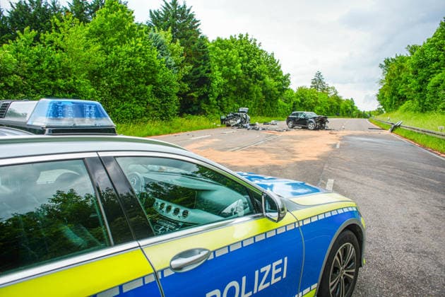 Baden-Württemberg, traffic accident on the B35