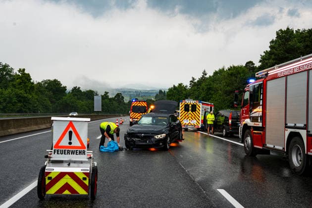 Hesse, road accident on the A7 motorway near Melsungen