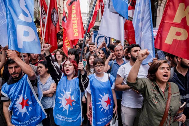 Turkey, demonstration on the anniversary of the Gezi Park events in Istanbul