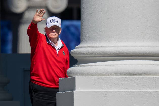 USA, Donald Trump returns to the White House after visiting his golf course in Washington