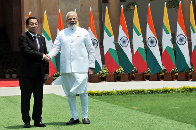 India, Narendra Modi meets Myanmar President Min Aung Hlaing in New Delhi