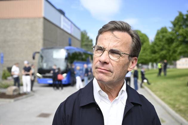 Sweden, Ulf Kristersson during election campaign in Norrköping