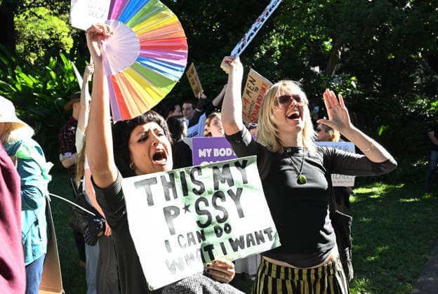Australia, pro-choice protest in Brisbane