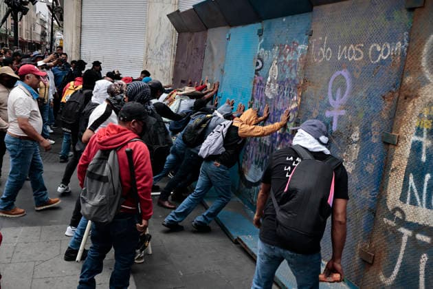 Mexico, CNTE protest march in Mexico City