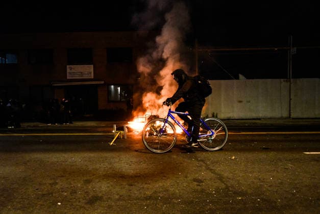 USA, Protests in front of ICE Detention Centre Delaney Hall in Newark, New Jersey