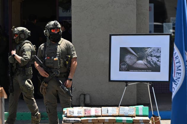 USA, Homeland Security Investigations officials secure discovery of a border tunnel in San Diego