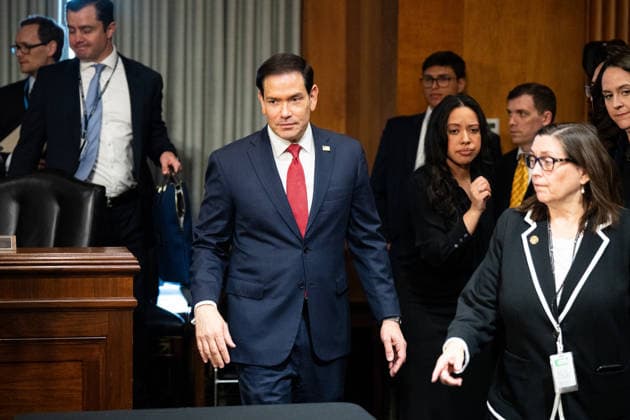 USA, Marco Rubio at hearing on the State Department's budget request in Washington