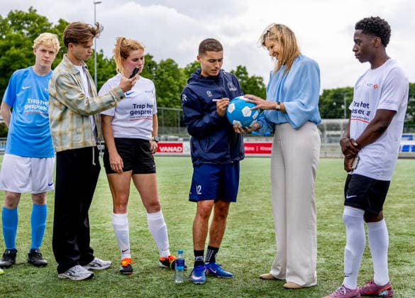Royals, Queen Maxima of the Netherlands during a programme presentation of the MIND Us Foundation in Voorburg