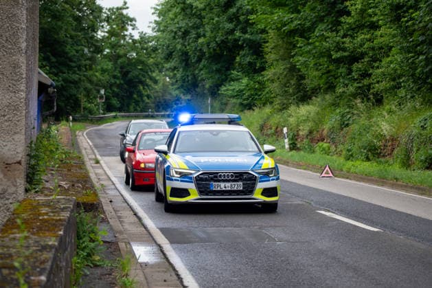 Münster, traffic accident involving a car and bicycle on the B48