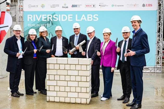 Berlin, laying of the foundation stone for Riverside Labs