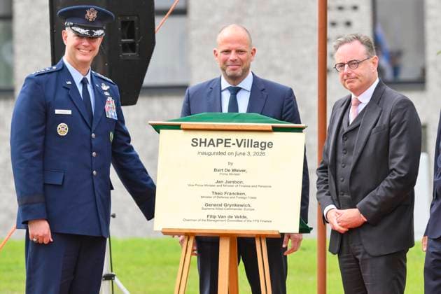Belgium, inauguration of the NATO SHAPE settlement on the military base in Mons