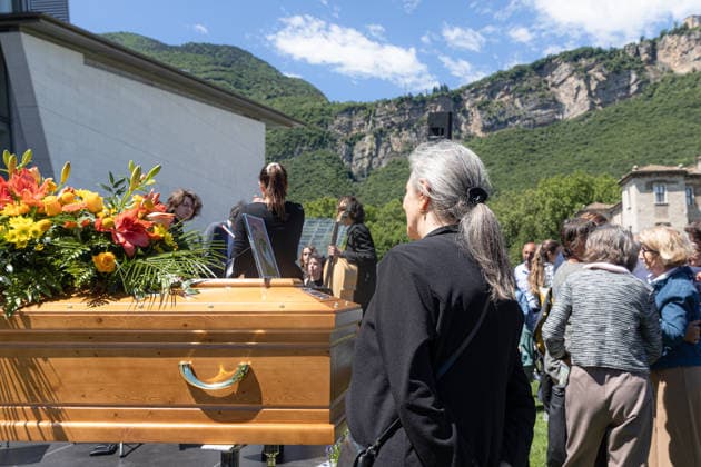Italy, funeral service for Michele Lanzinger in Trento