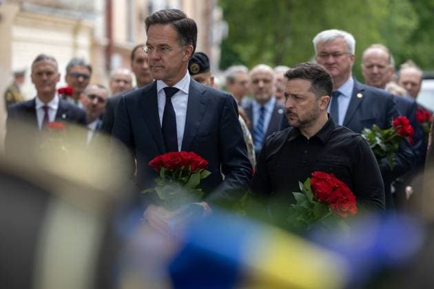 Ukraine, Volodymyr Selenskyj meets Mark Rutte in Kyiv