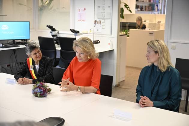 Royals, Belgium, Queen Mathilde visits hospital in Antwerp