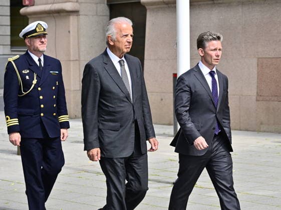 Stockholm, Defence Minister Pal Jonson receives Brazilian counterpart Jose Mucio