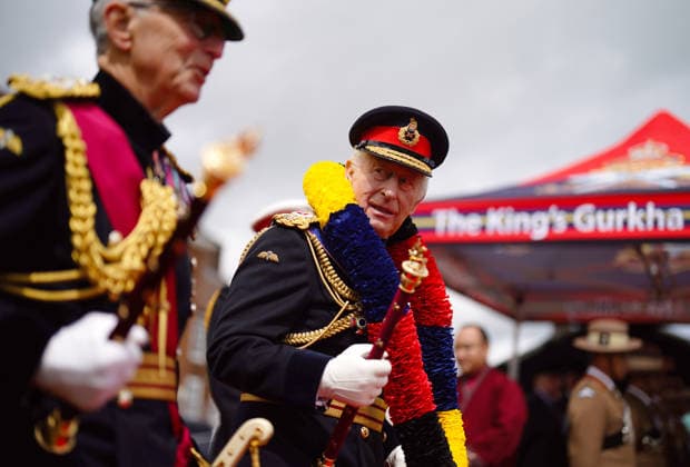 Royals, King Charles III visits the King s Gurkha Artillery in Larkhill, Wiltshire