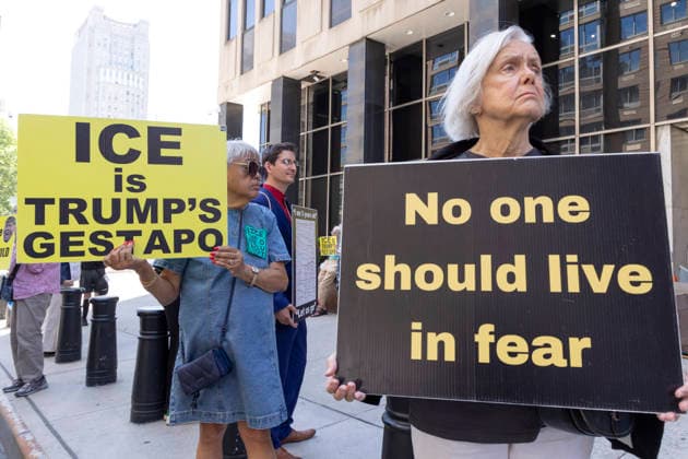 USA, Protest against ICE in New York