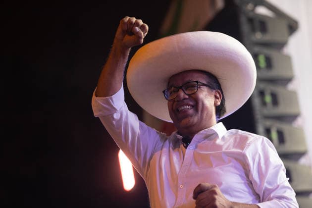 Peru, Roberto Sanchez election campaign in Lima