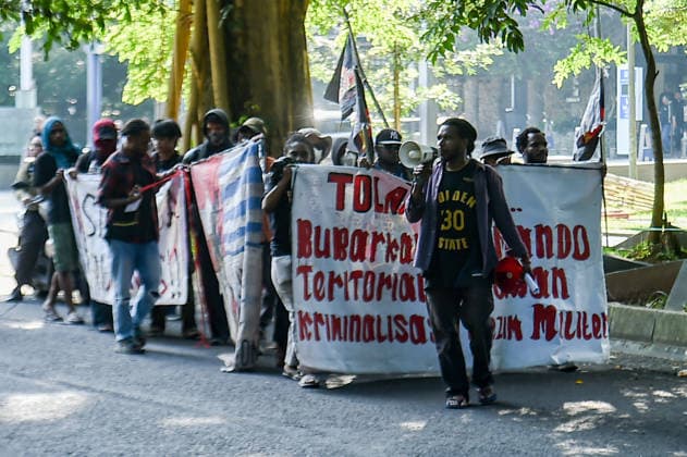 Indonesia, student protest on World Environment Day in Bandung