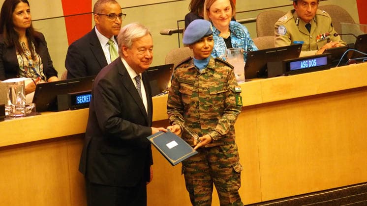 UN in New York, Antonio Guterres awards honours on the occasion of the International Day of UN Peacekeepers