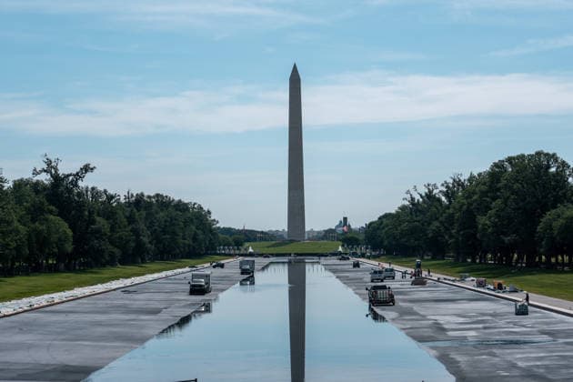 USA, Redesign of the Lincoln Memorial Reflecting Pool in Washington