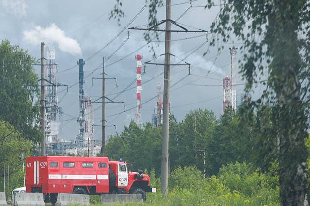 Russia, fire at oil refinery in Tyumen