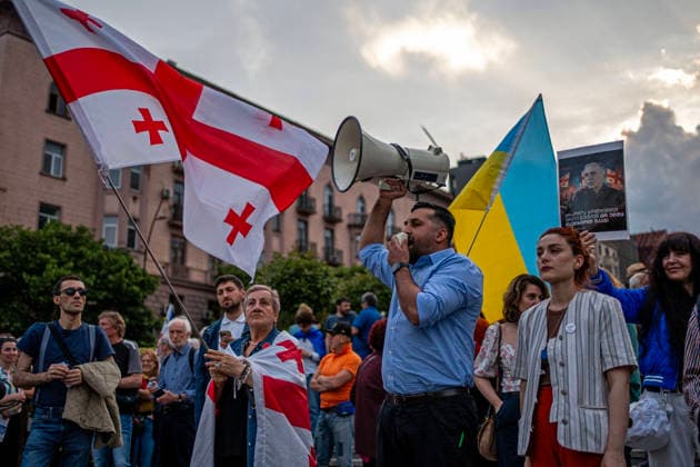 Georgia, protests against the government in Tbilisi