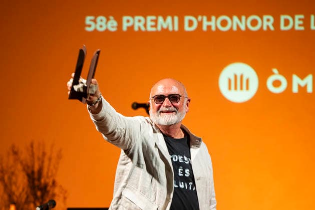 Spain, Biel Mesquida receives Premi dHonor de les Lletres Catalanes in Barcelona