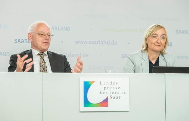 Saarland, State Press Conference in Saarbrücken