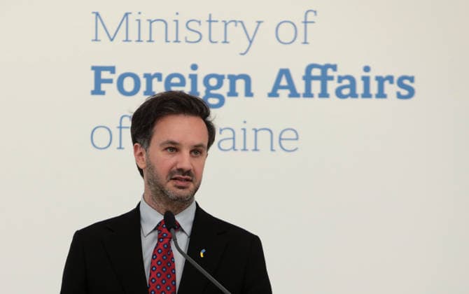 Ukraine, Heorhii Tykhyi Press conference on Ukrainian-Polish relations in Kyiv