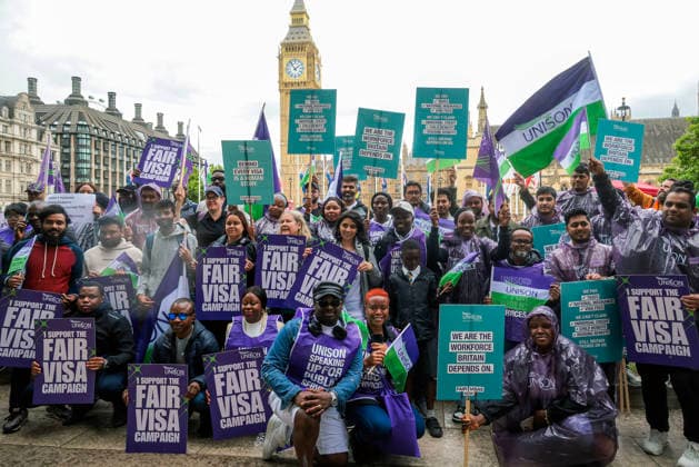 Great Britain, UNISON Visa Protest in London