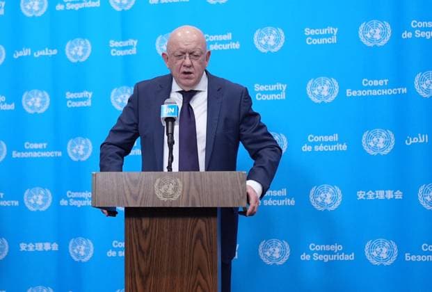New York, UN Security Council, Press conference with Vassily Nebenzia