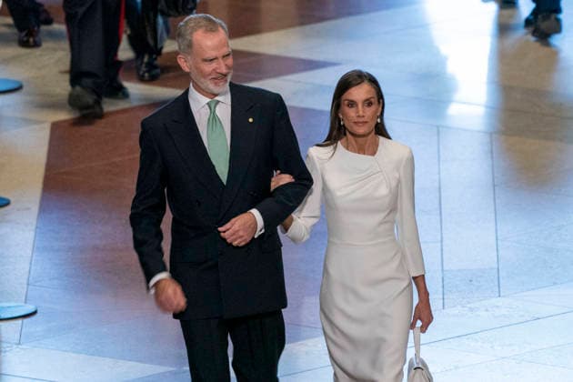Royals, King Felipe and Queen Letizia of Spain at the consecration of the tower of Jesus Christ of the Sagrada Família in Barcelona