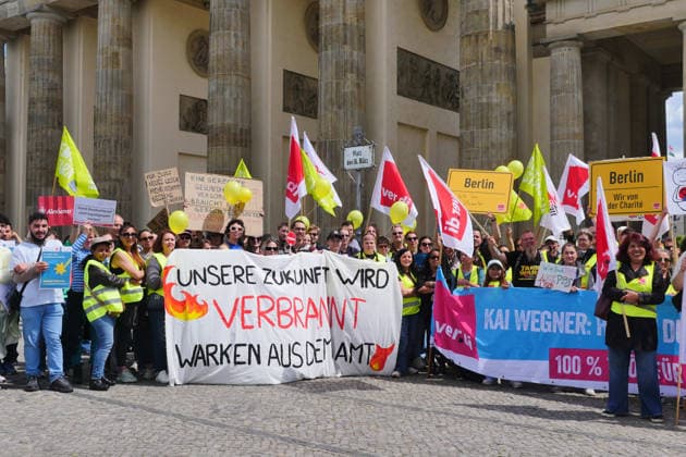 Berlin, protests against planned social cuts in the healthcare system