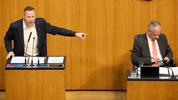Austria, debate in parliament in Vienna
