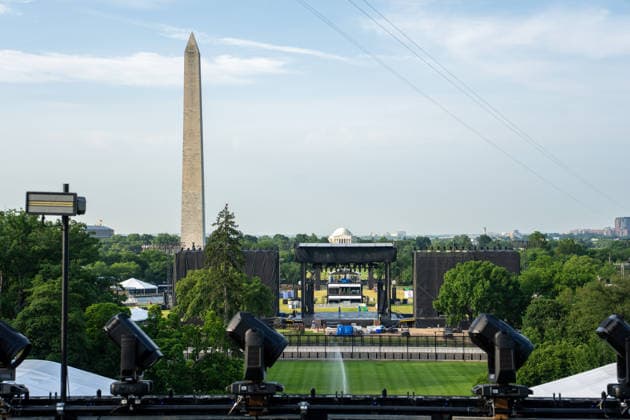 USA, UFC fight arena at the White House in Washington