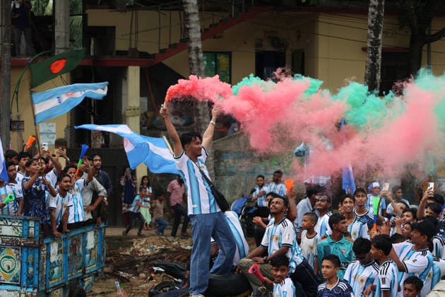 Bangladesh, FIFA World Cup 2026, Argentina fans celebrate in Rangamati