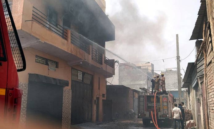 India, fire at chemical plant in Hindon