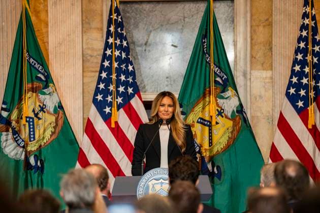 USA, Melania Trump launches Fostering the Future Accounts with Treasury Secretary Scott Bessent in Washington
