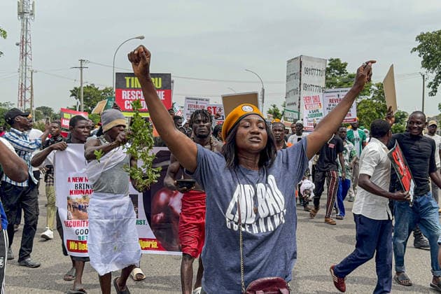 Nigeria, protest on Democracy Day against economic crisis in Abuja