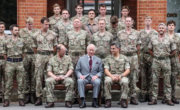 British Royals, King Charles III visits the Grenadier Guards at Lille Barracks in Aldershot