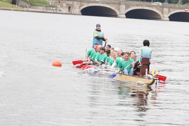 Celebrity, dragon boat race organised by the Michael Stich Foundation in Hamburg