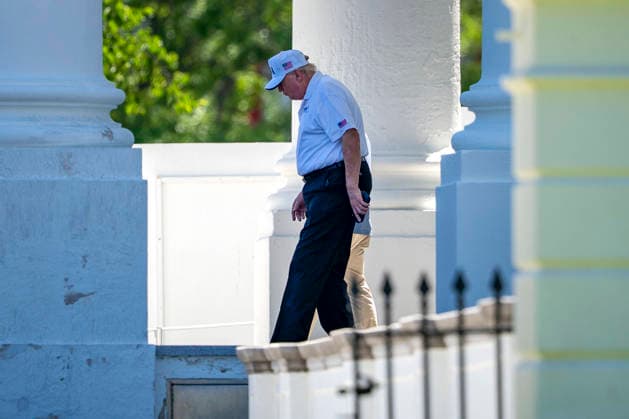 USA, Donald Trump leaves White House in Washington DC