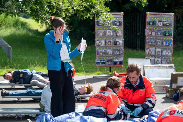 Rhineland-Palatinate, MANV exercise in Mainz