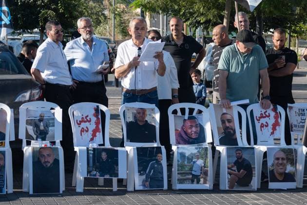 Israel, demonstration against organised violence against Arab communities in Lod